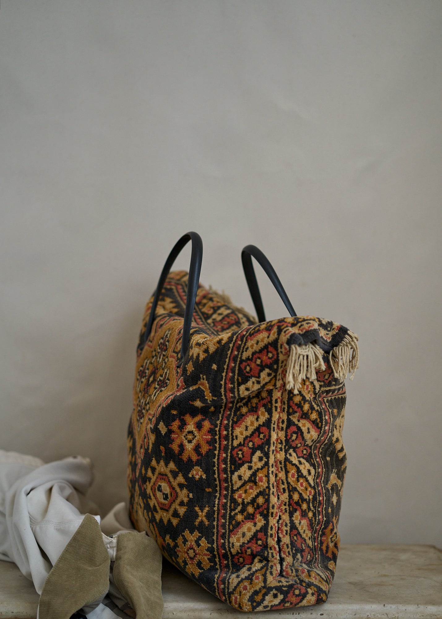 Vintage Handmade Carpet Bag