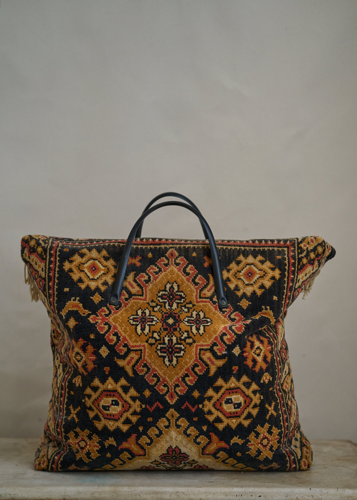 Vintage Handmade Carpet Bag