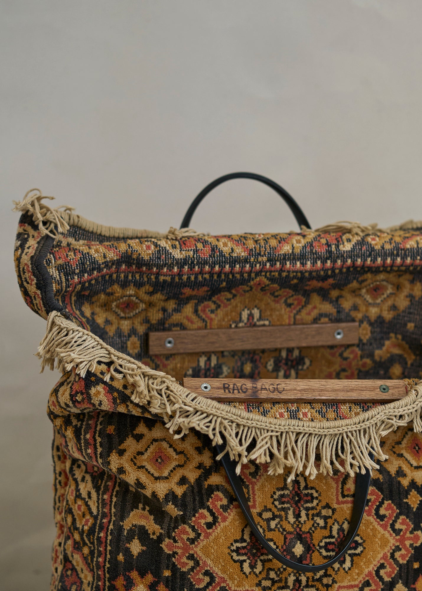 Vintage Handmade Carpet Bag