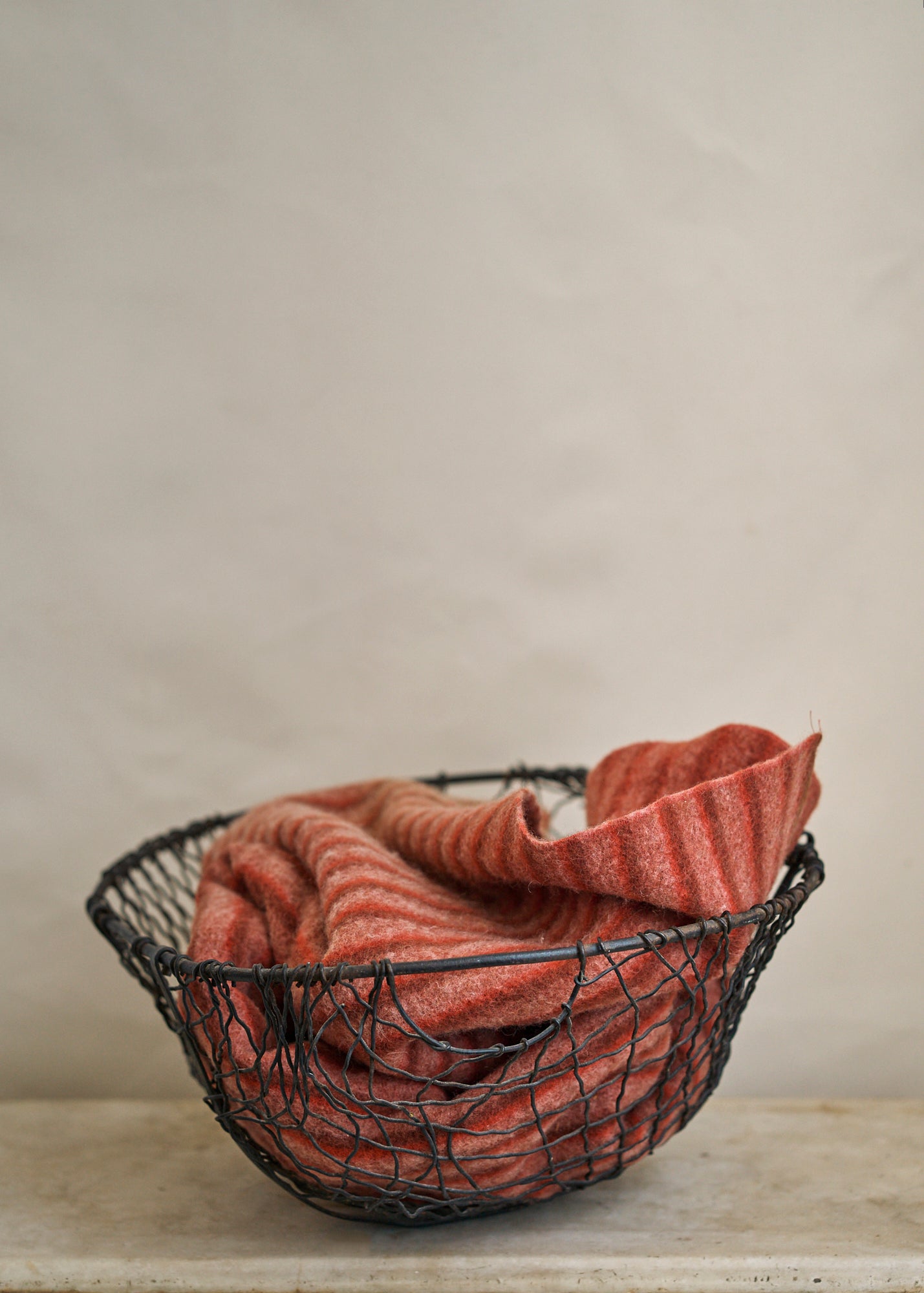 Primitive Handwoven Metal Farmhouse Basket