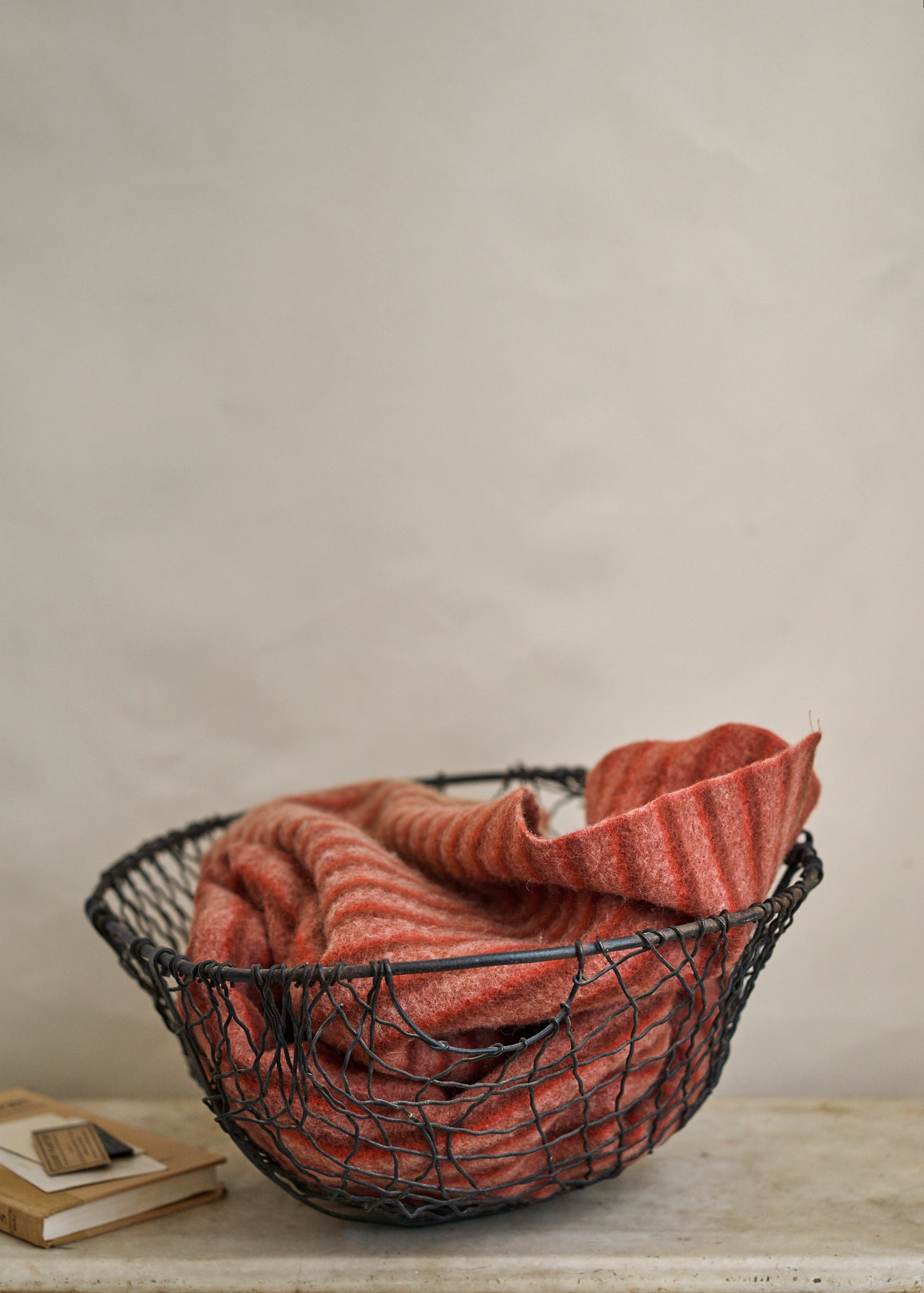Primitive Handwoven Metal Farmhouse Basket