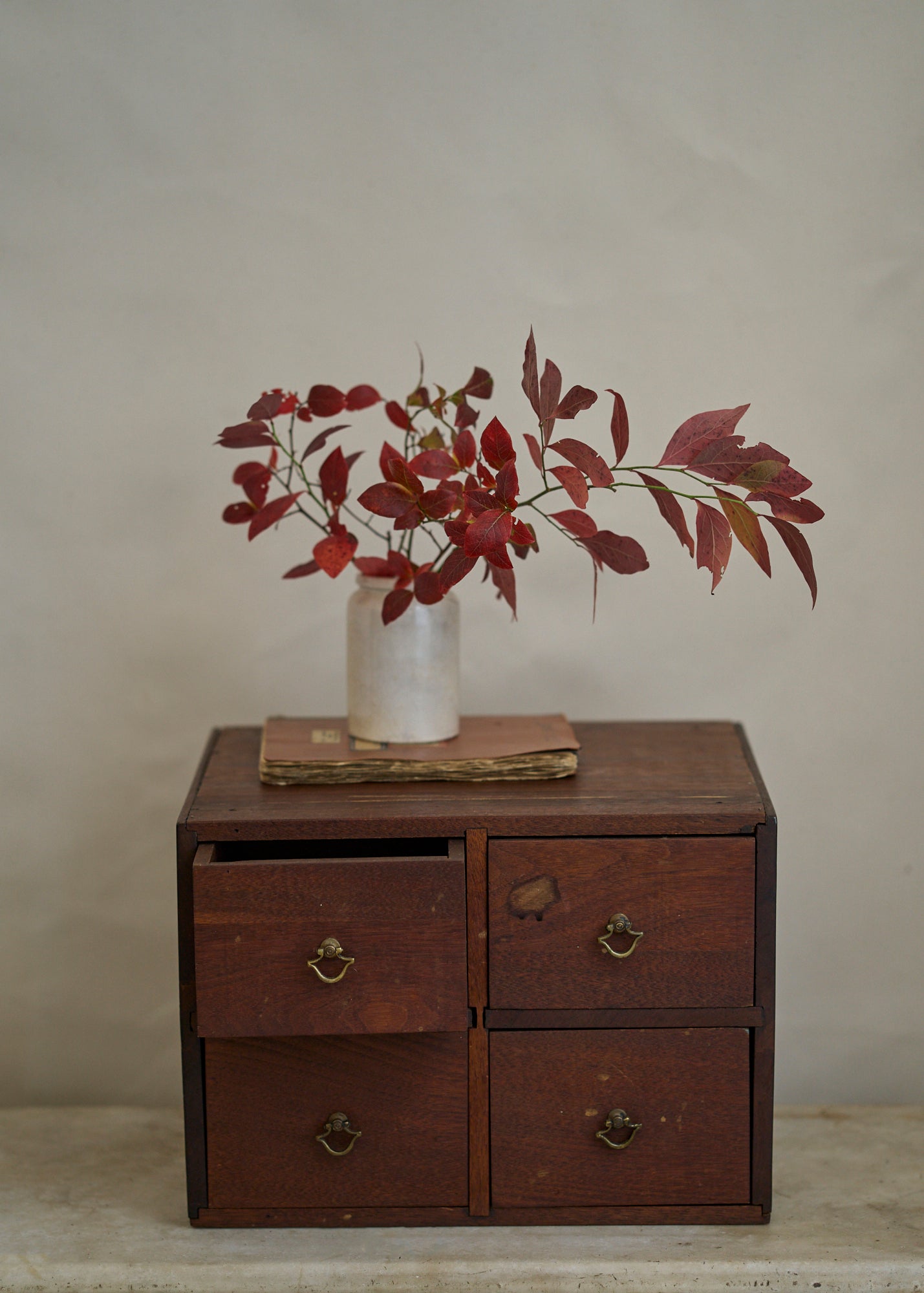Antique Wooden Apothecary Cabinet
