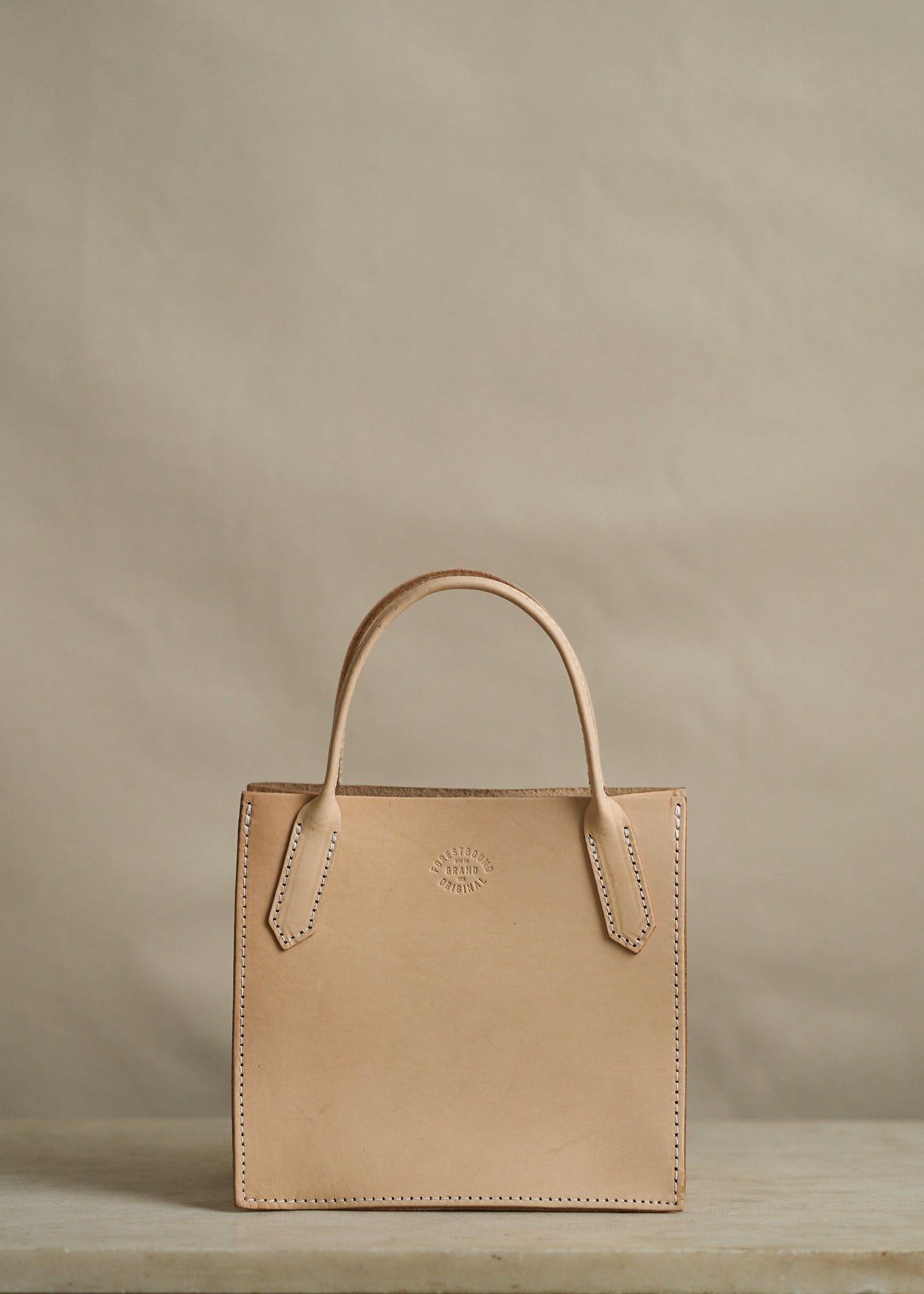 Petite Leather Dock Bag in Natural Veg Tan