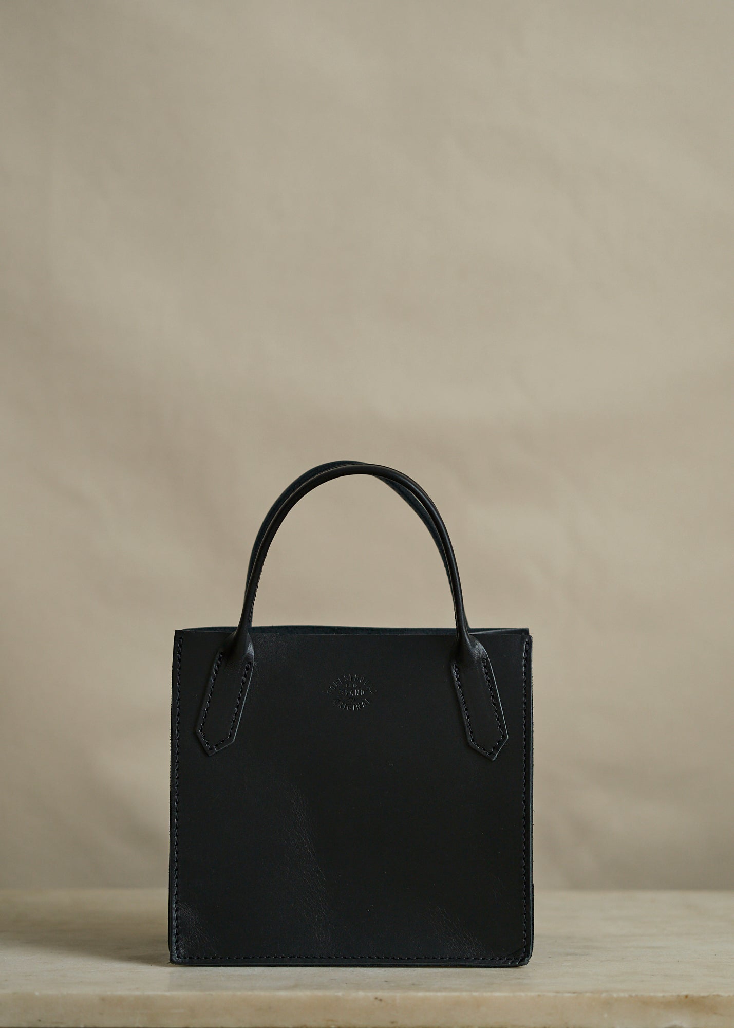 Petite Leather Dock Bag in Black Latigo