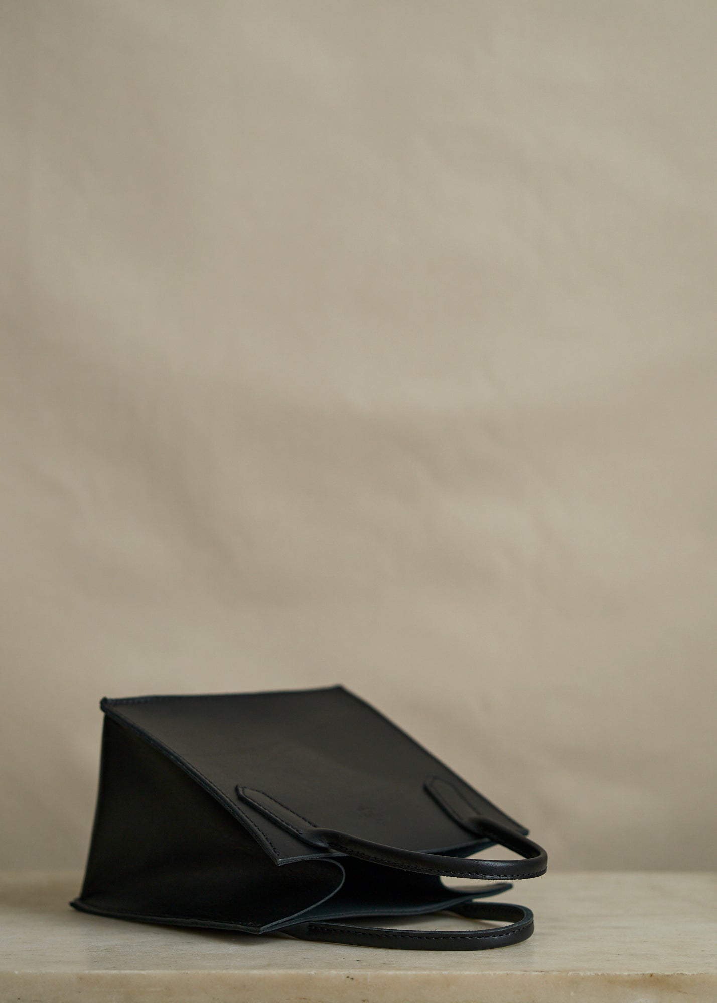 Petite Leather Dock Bag in Black Latigo