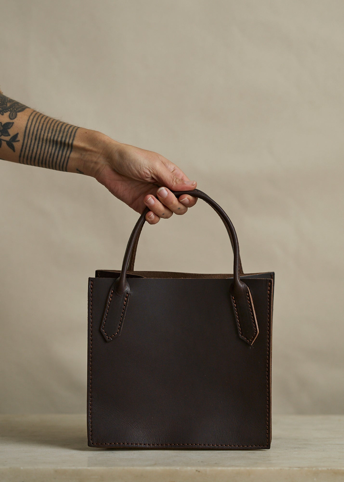 Petite Leather Dock Bag in Brown Latigo