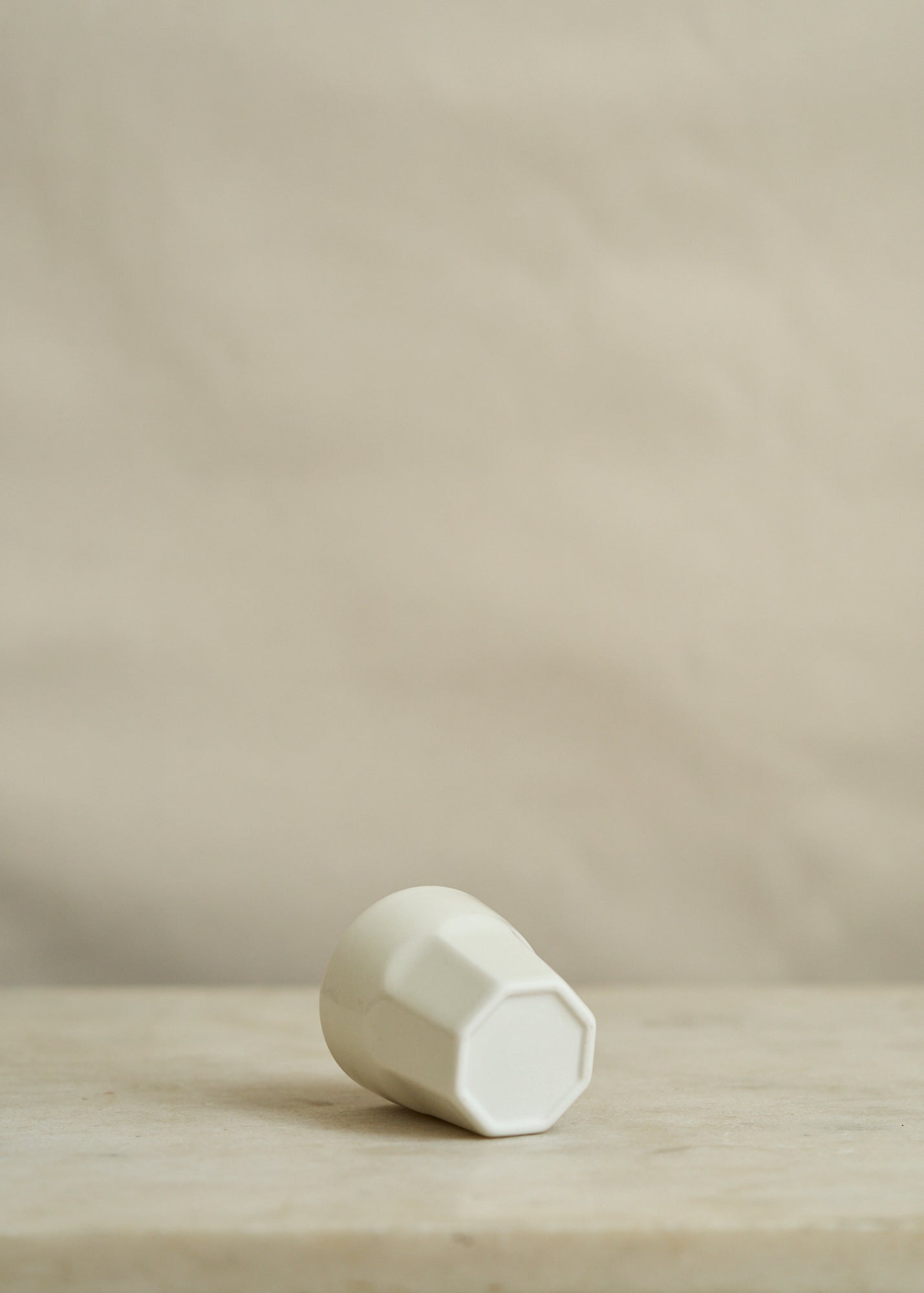 Porcelain Drinking Mug with Red Interior