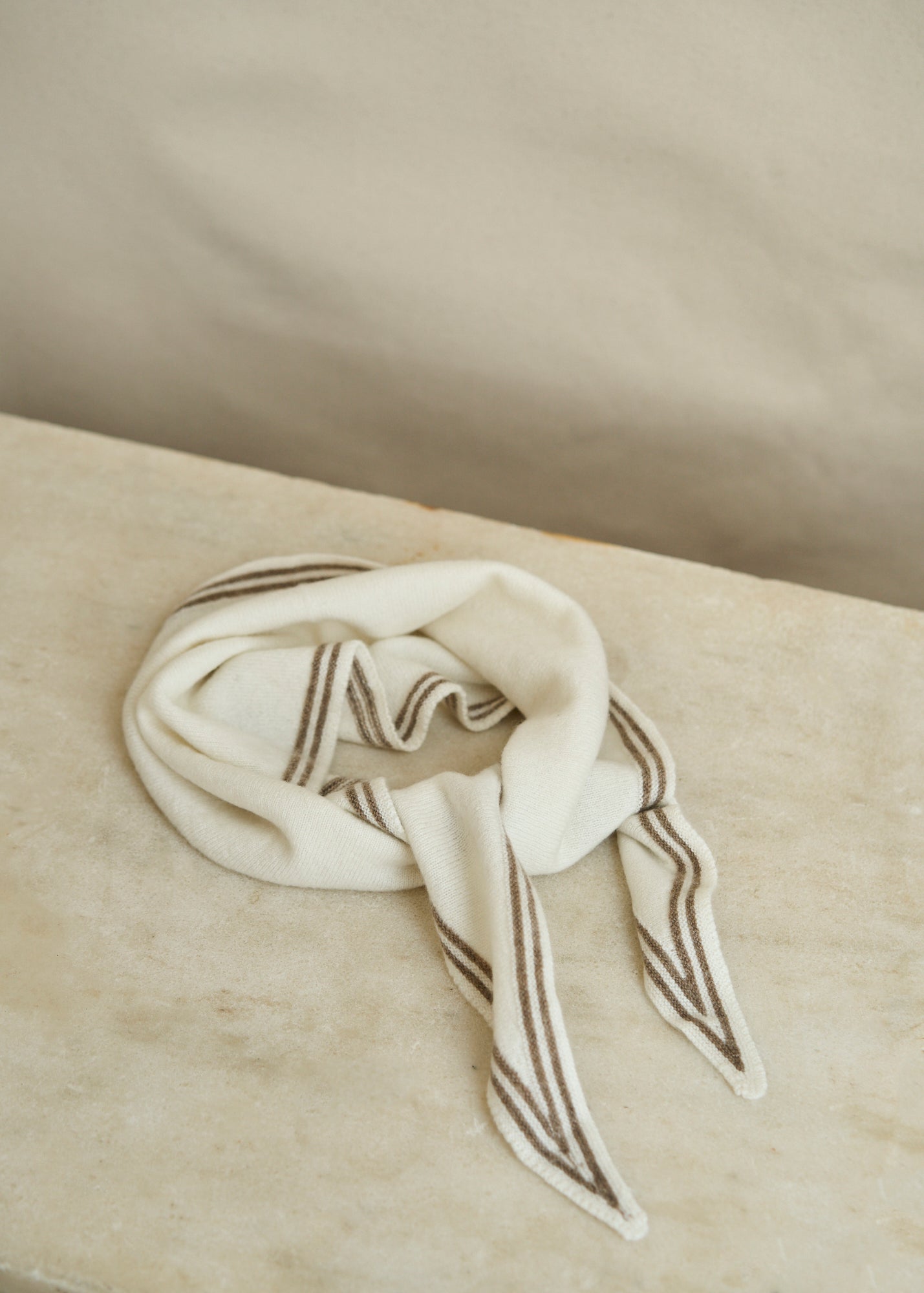 Ivory Cashmere Neck Scarf