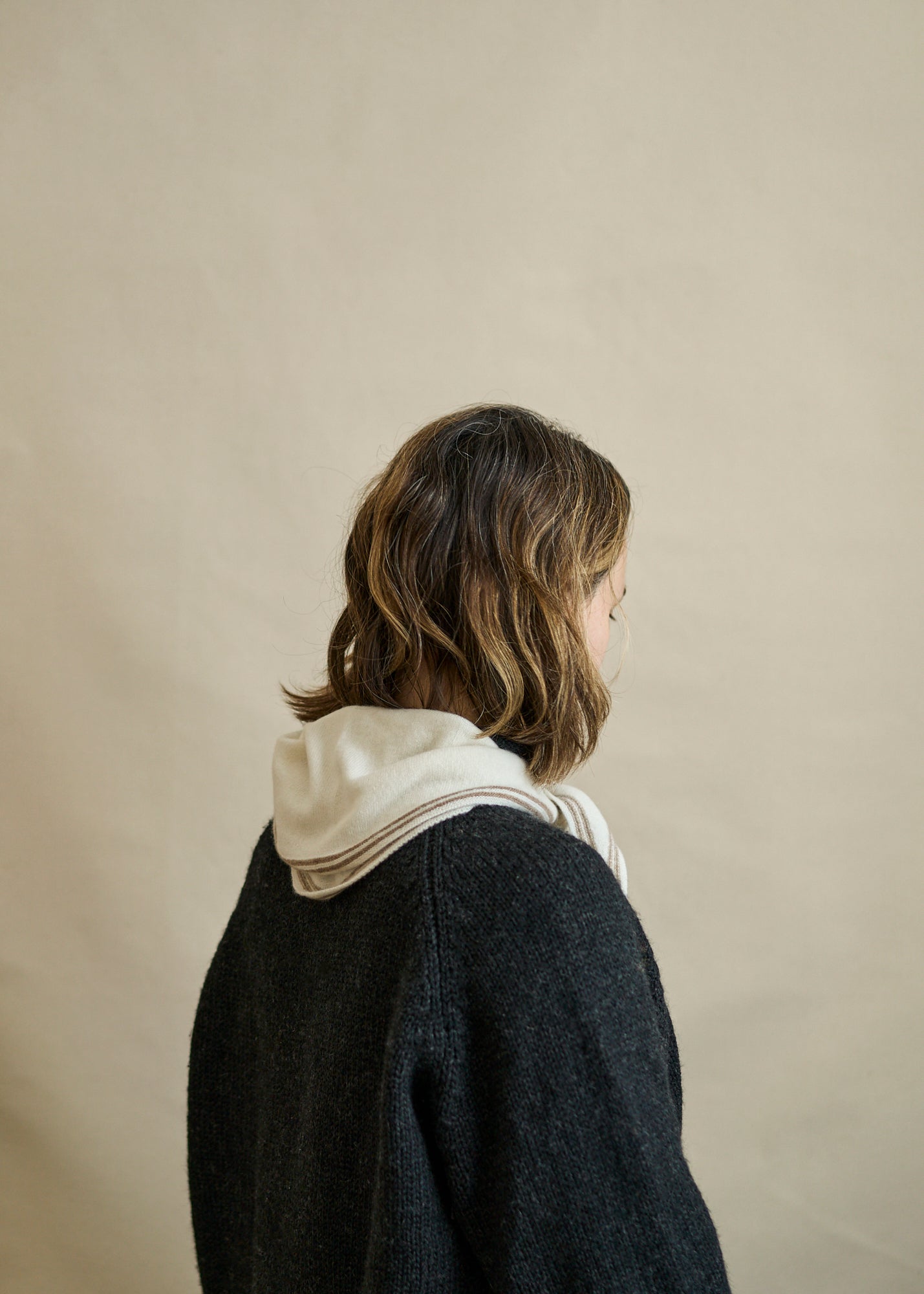 Ivory Cashmere Neck Scarf