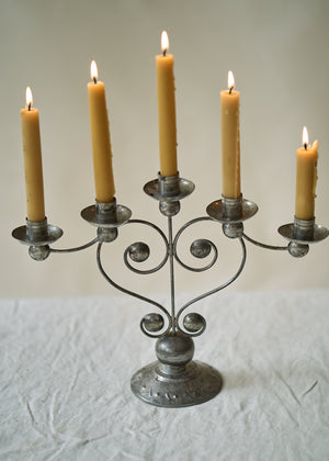 Vintage Tin Candelabra