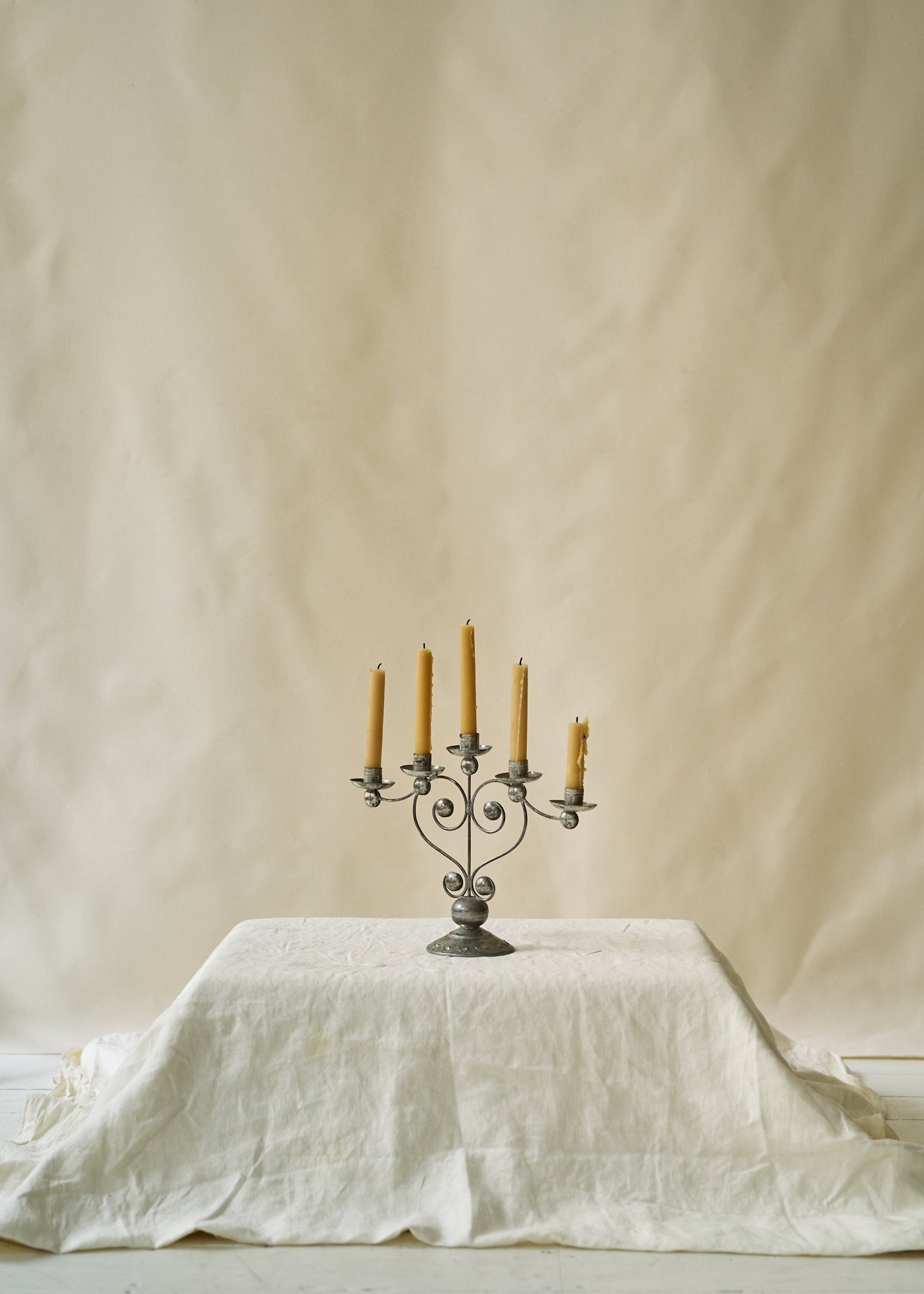 Vintage Tin Candelabra