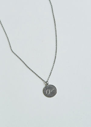 Vintage 'Oui' Charm Necklace
