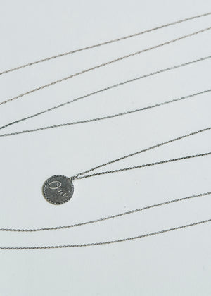 Vintage 'Oui' Charm Necklace