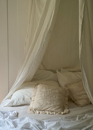 Vintage Lace Applique Pillow