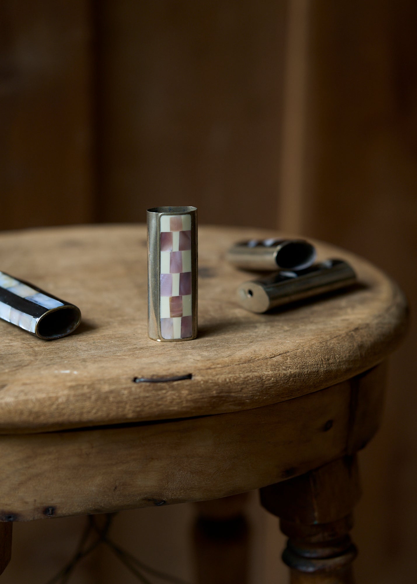 Vintage Handcrafted Sterling Inlay Lighter Covers