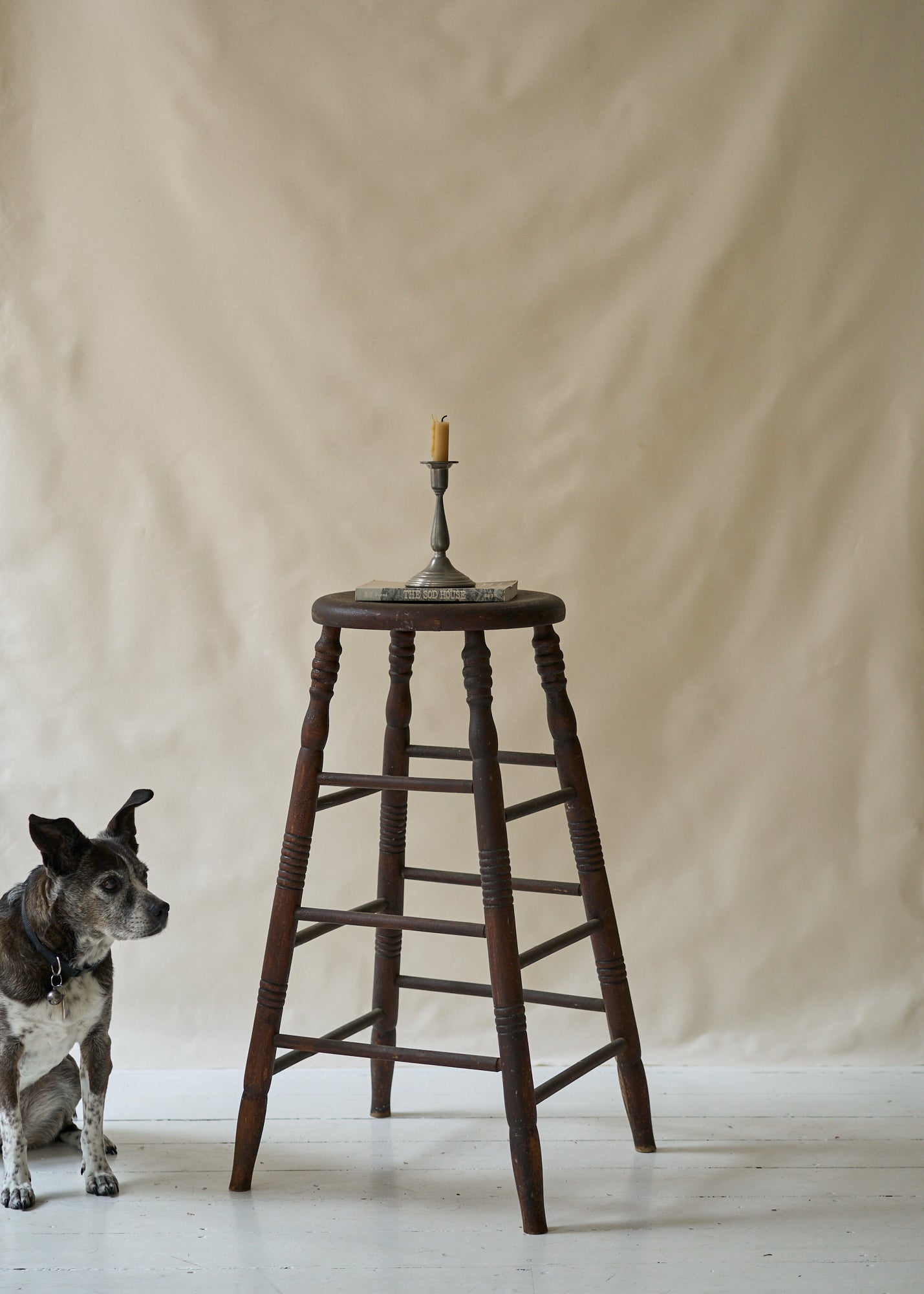 Antique Turned Wood Stool