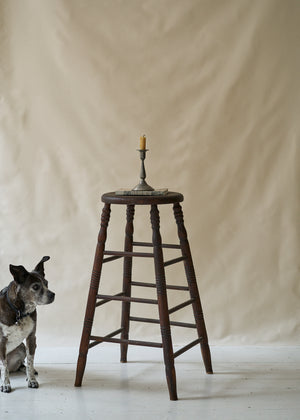 Antique Turned Wood Stool