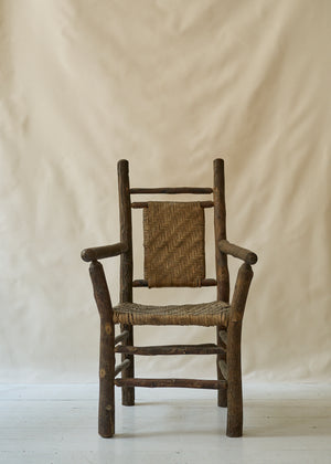 Antique Hickory Style Arm Chair