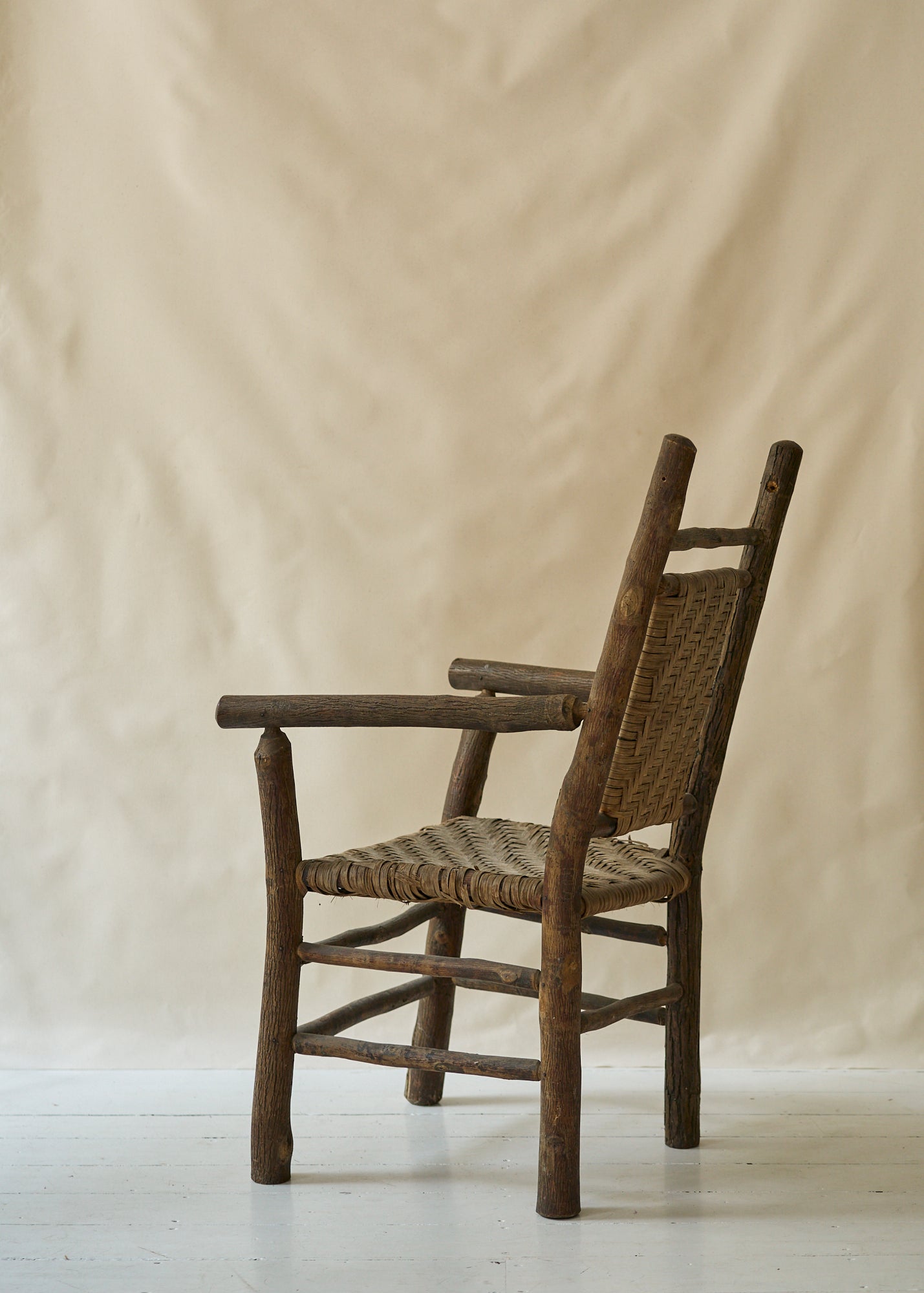 Antique Hickory Style Arm Chair