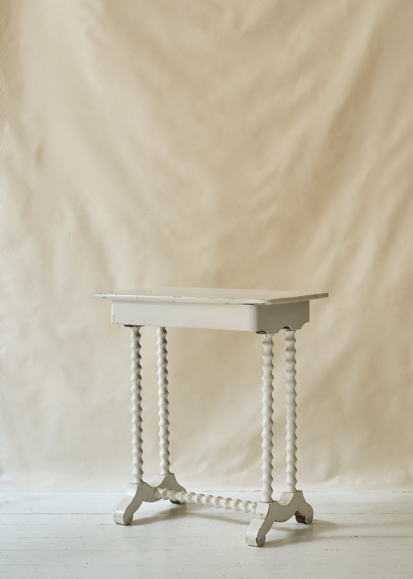 Antique Painted Spindle Side Table