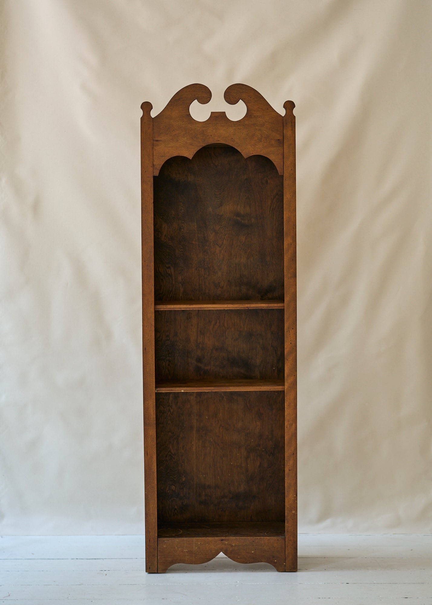 Antique Wood Open Bookcase