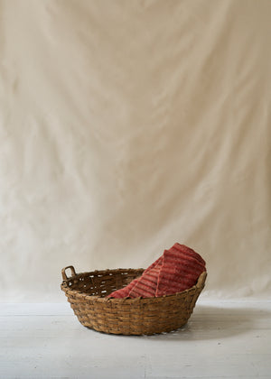 Antique Large Woven Gathering Basket