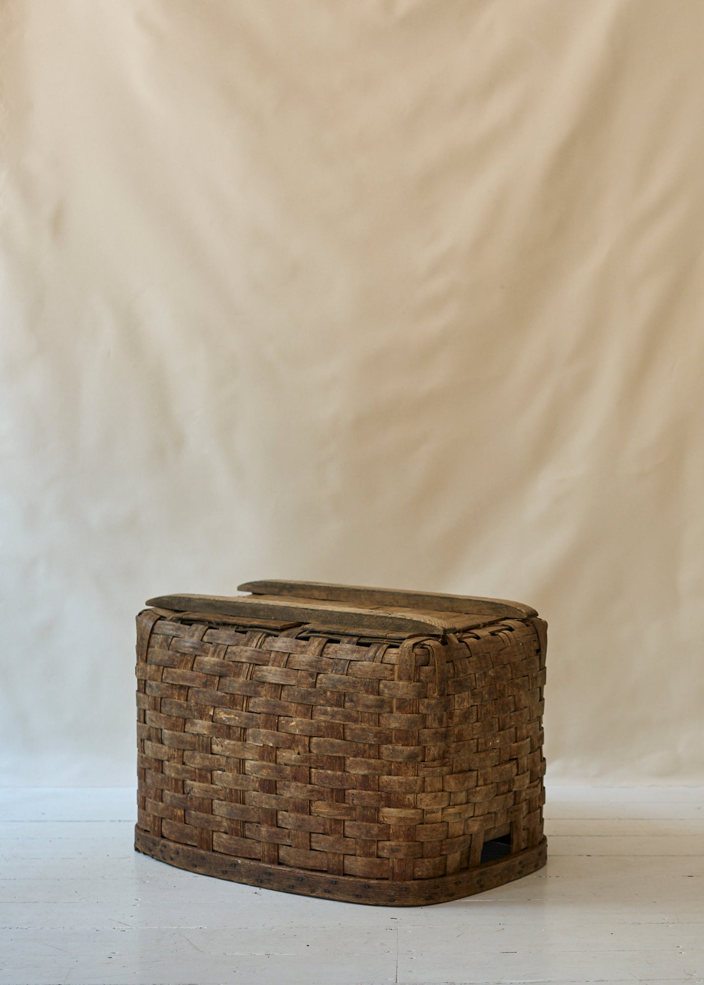 Large Antique Woven Storage Basket