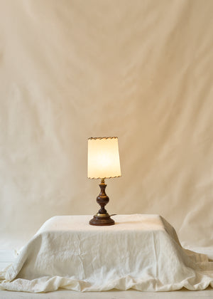 Vintage Dark Wood Table Lamp