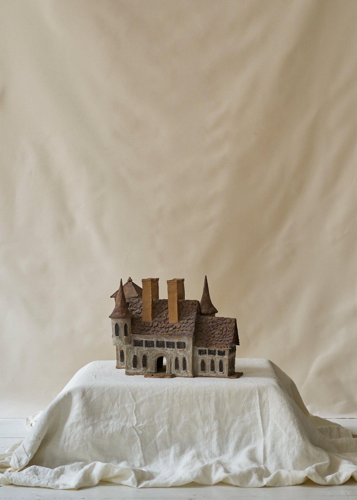 Antique Folk Art Ceramic Manor