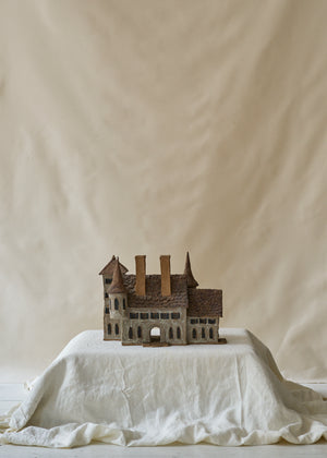 Antique Folk Art Ceramic Manor