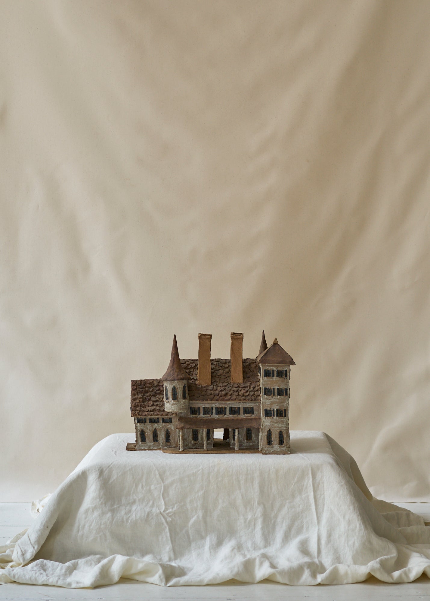 Antique Folk Art Ceramic Manor