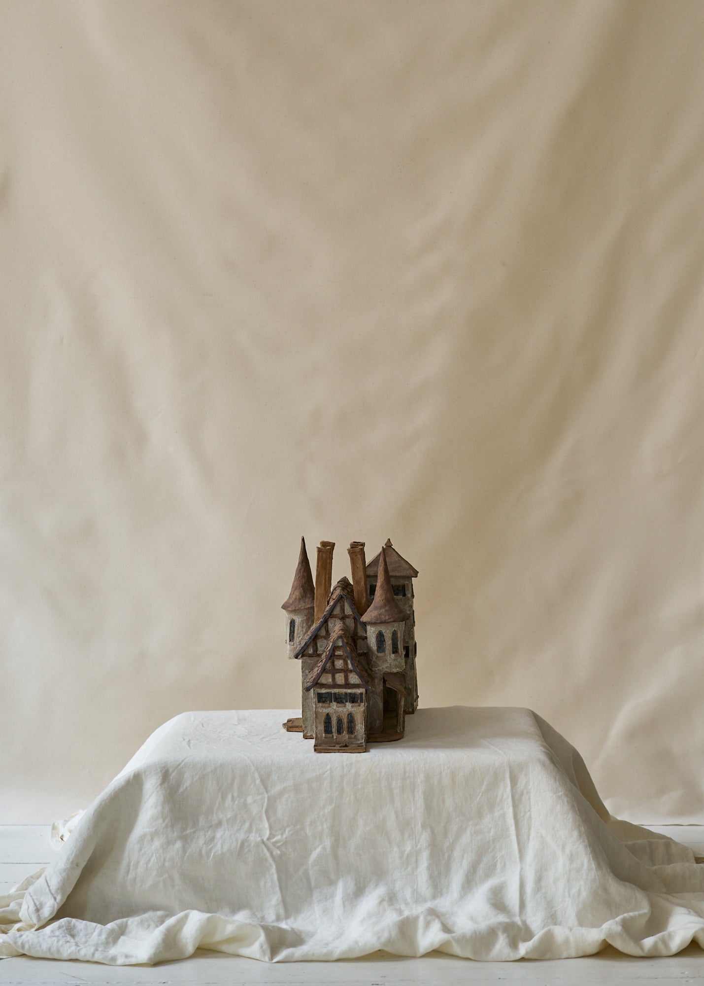 Antique Folk Art Ceramic Manor
