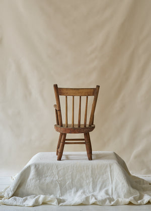 Antique Solid Wood Windsor Child's Chair