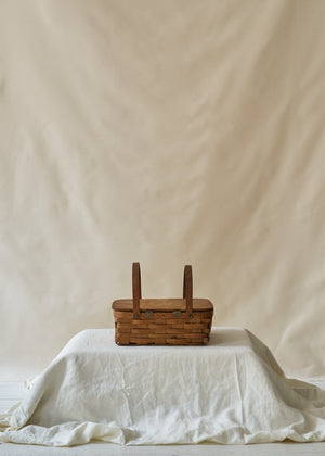 Antique Woven Picnic Basket