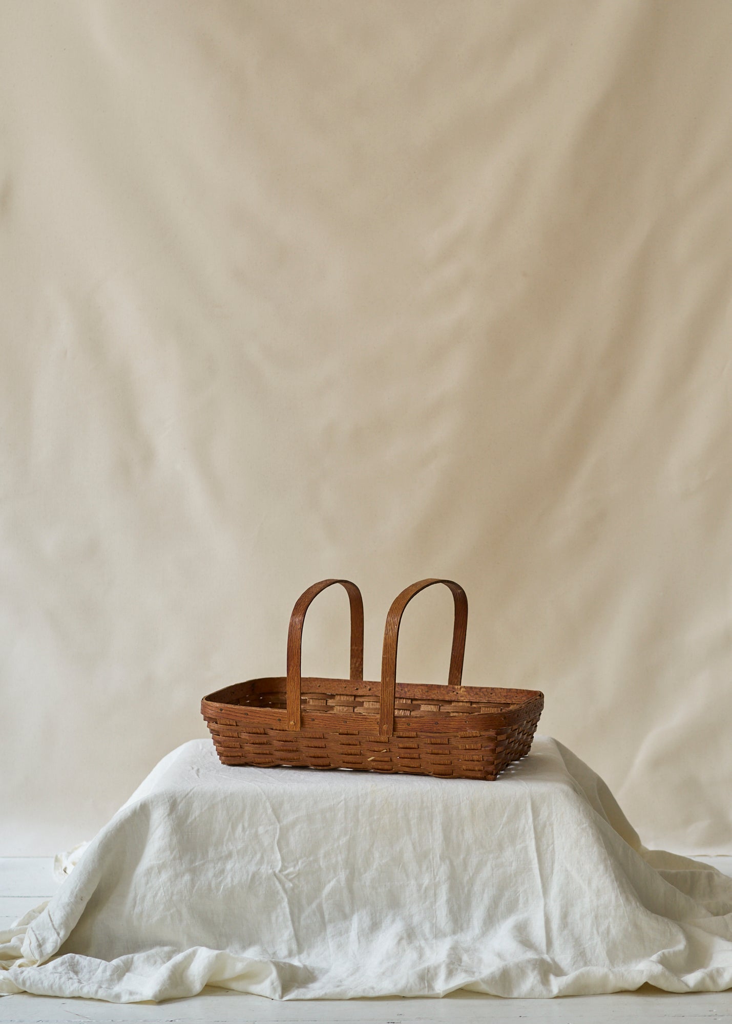 Antique Woven Gathering Basket