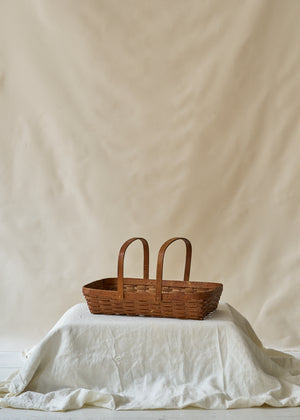 Antique Woven Gathering Basket