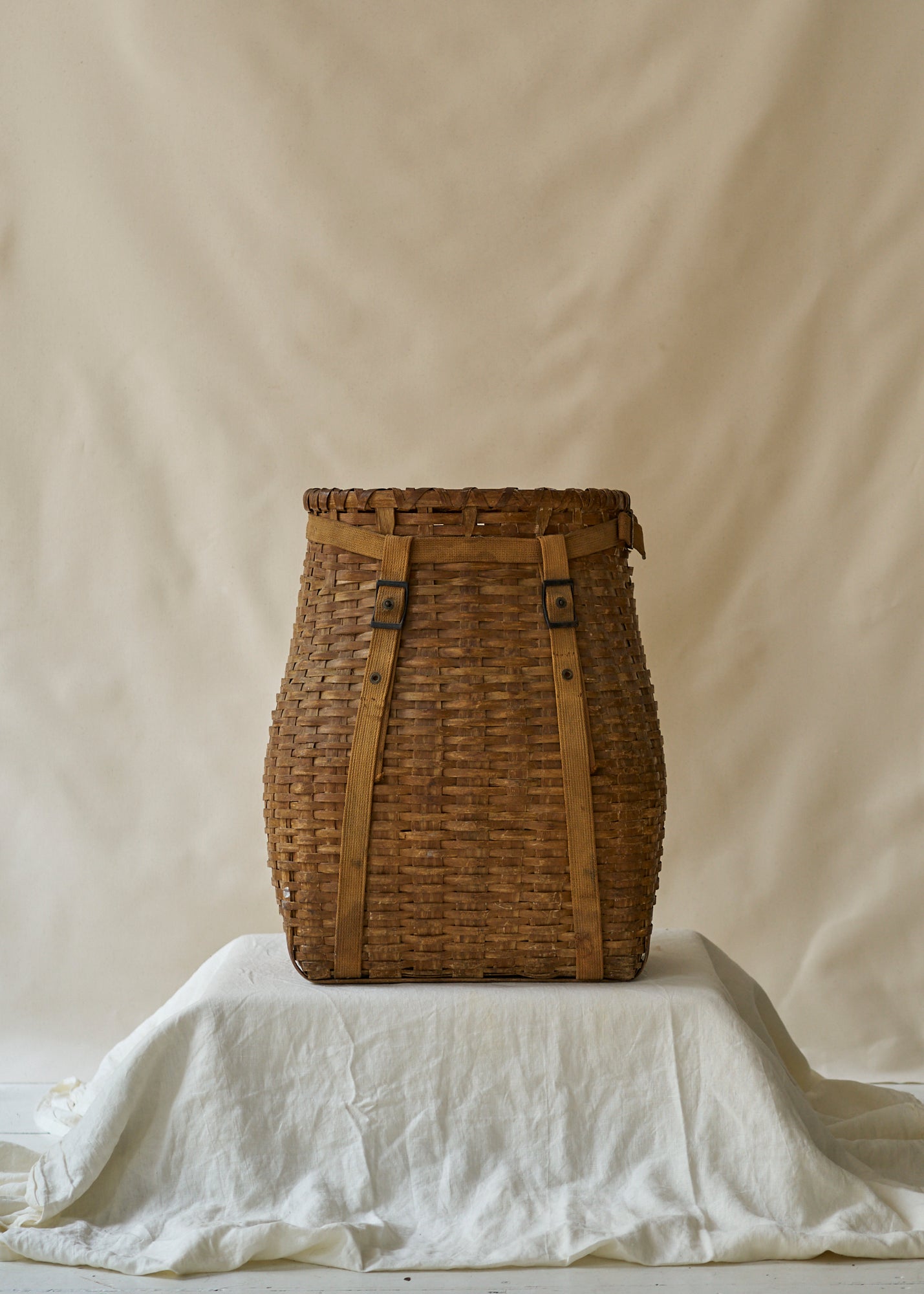 Large Antique Pack Basket