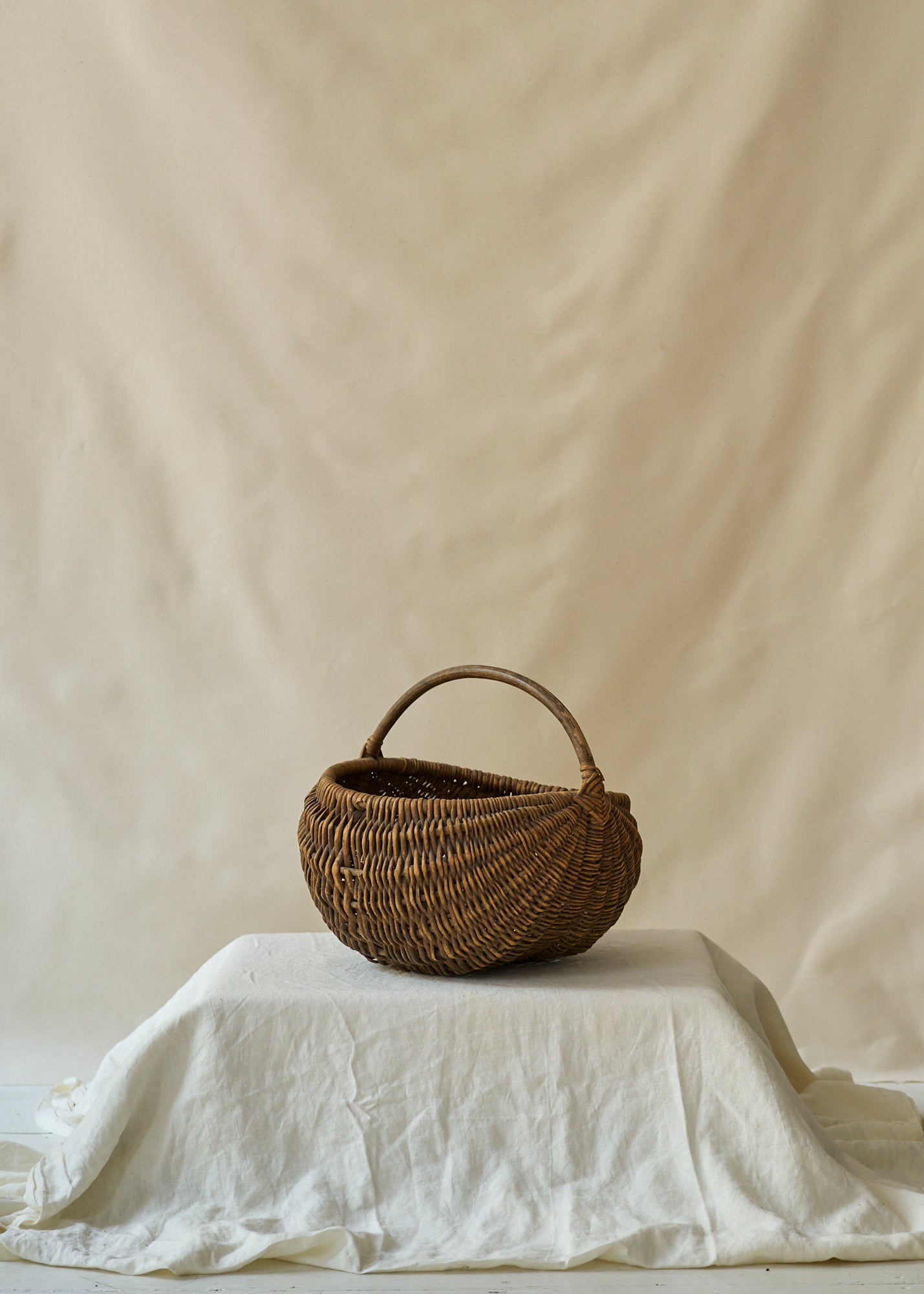 Antique Primitive Handwoven Basket