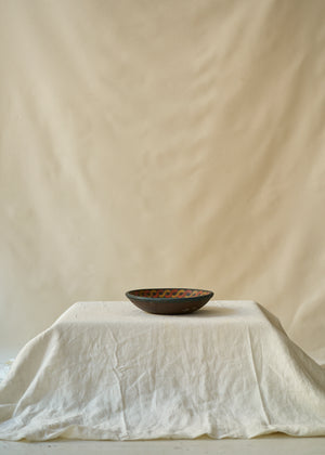 Antique Folk Art Hand Painted Bowl