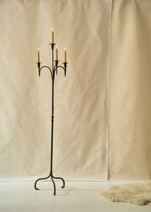 Antique Wrought Iron Candle Holder