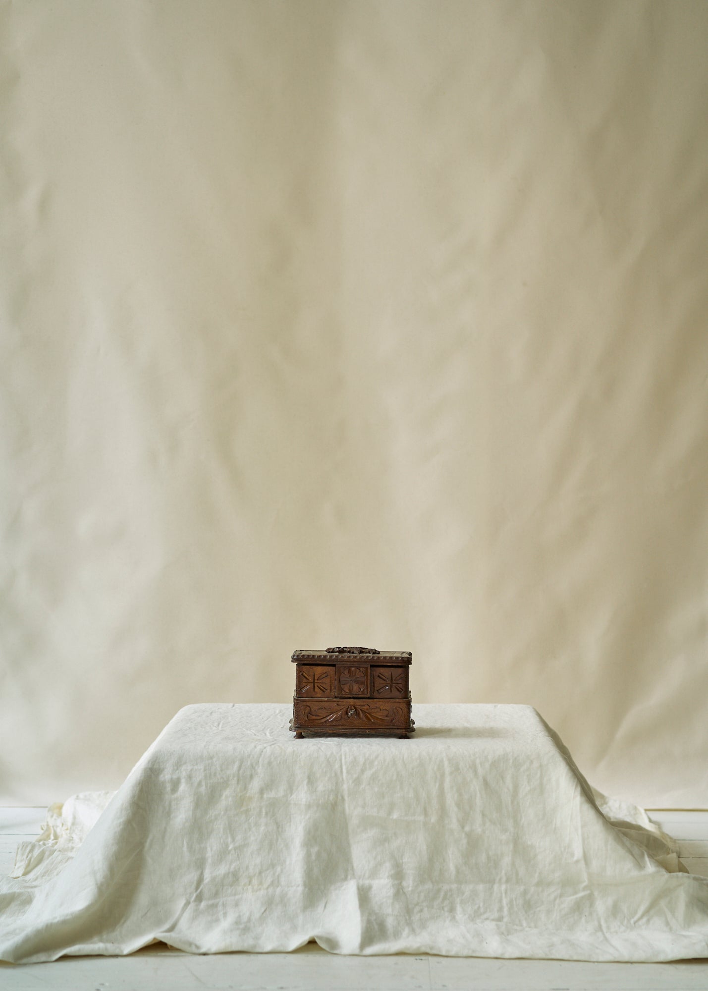 Antique Folk Art Jewelry Box