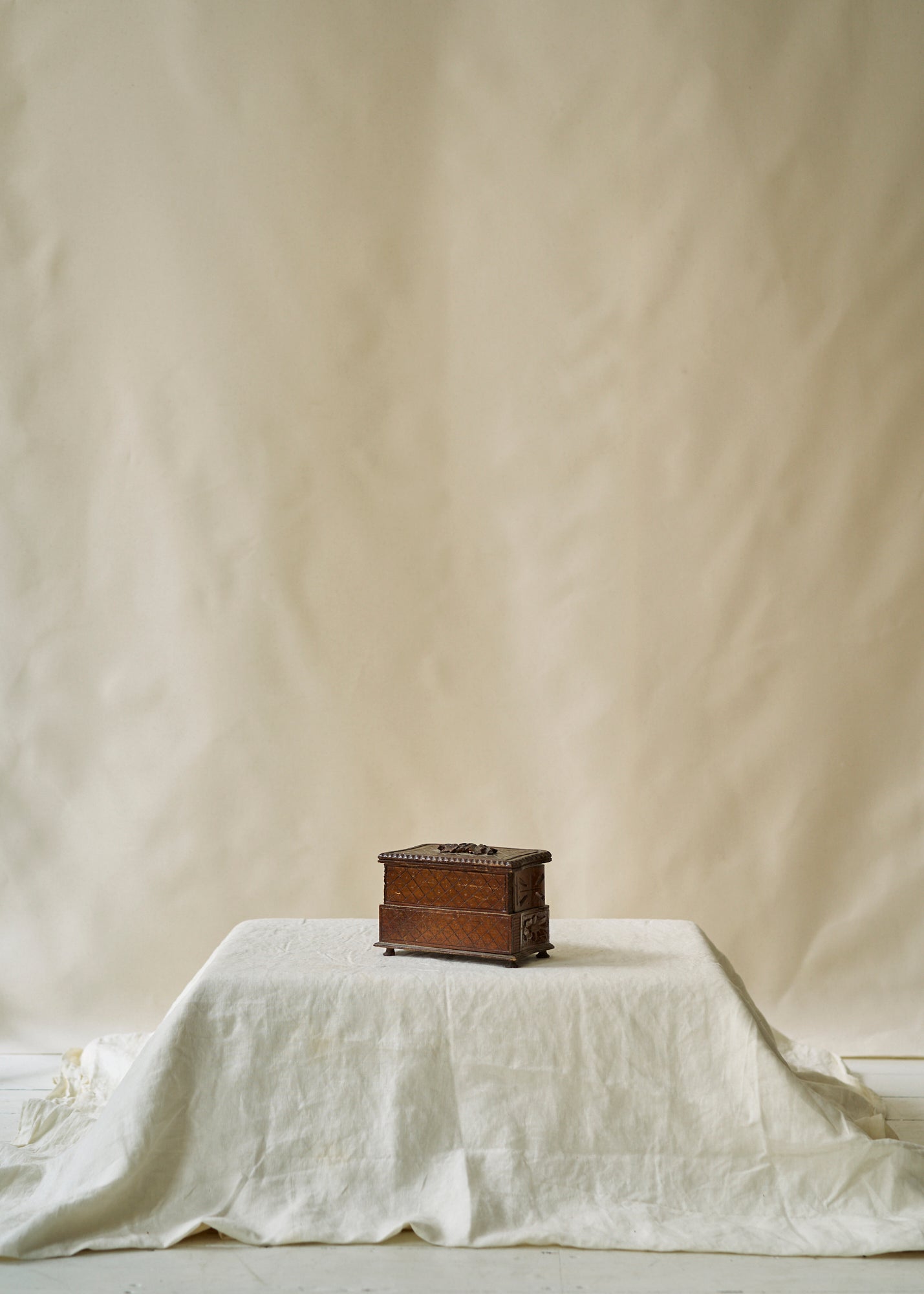 Antique Folk Art Jewelry Box