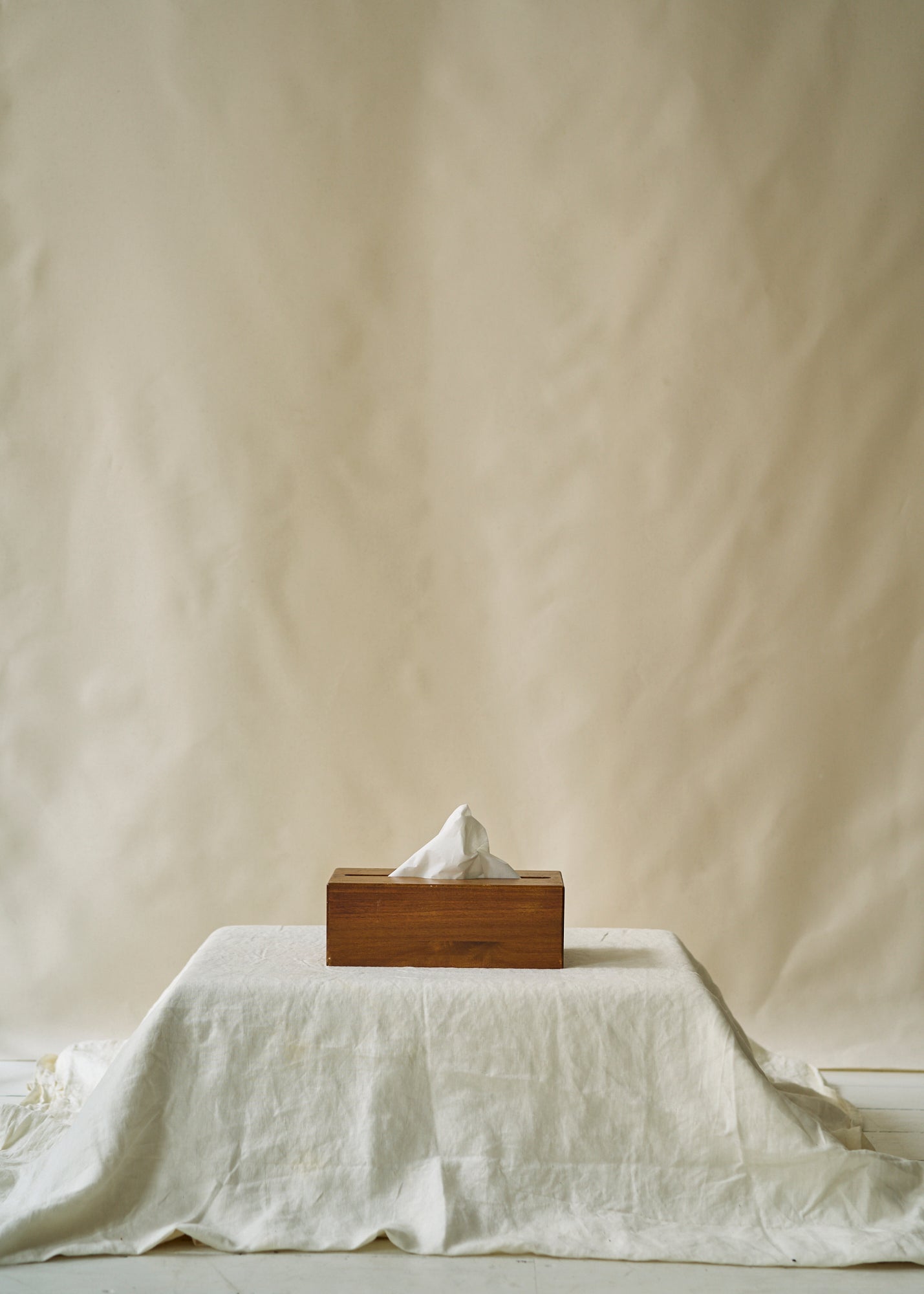 Vintage Handmade Wooden Tissue Box Cover