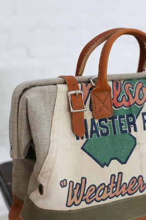 1950's era Salvaged Hemp and Work Apron Carryall