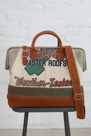 1950's era Salvaged Hemp and Work Apron Carryall