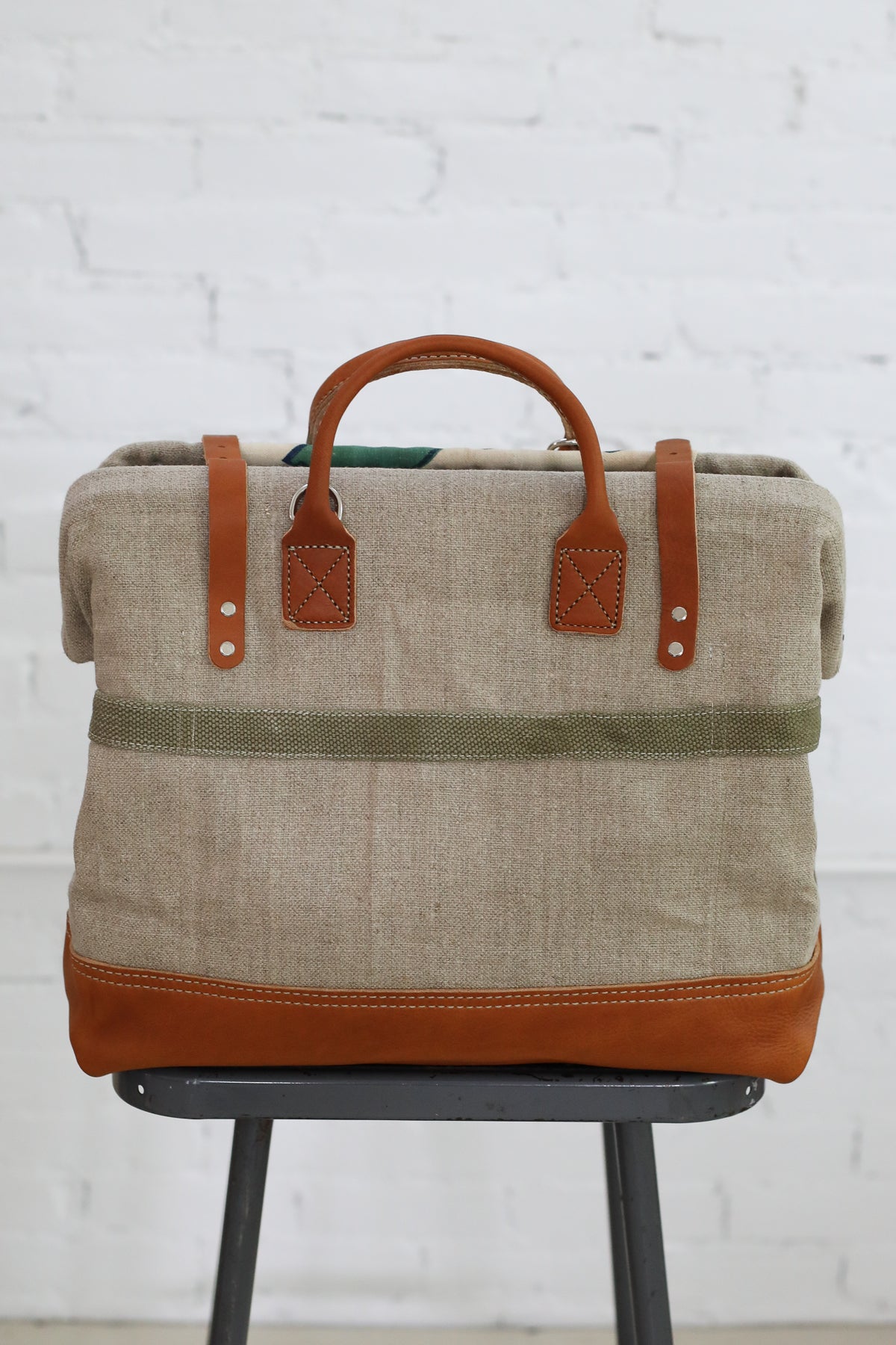 1950's era Salvaged Hemp and Work Apron Carryall