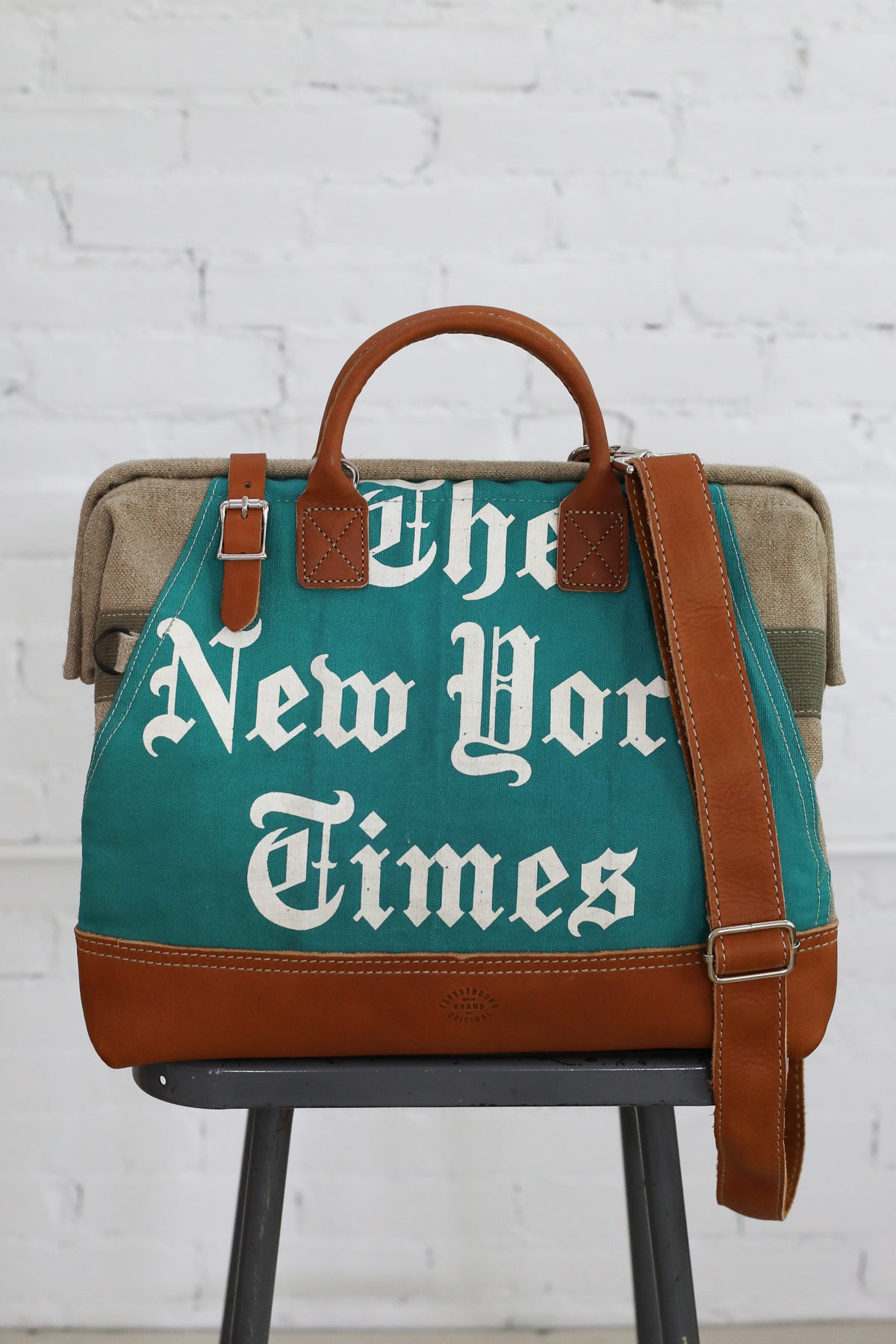 1950's era Hemp and Newspaper Apron Carryall