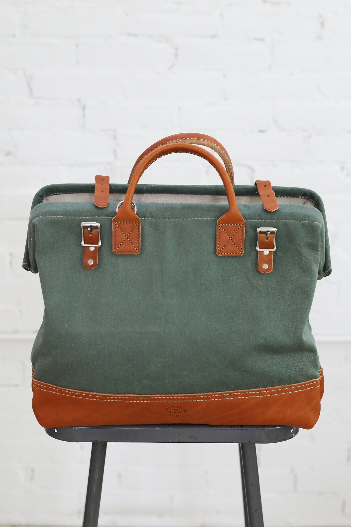 WWII era Salvaged Canvas Carryall