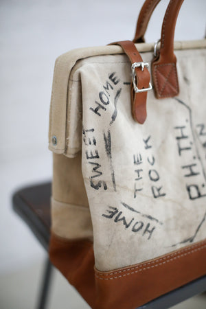 WWII era Salvaged US Navy Canvas Carryall