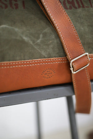 WWII era Salvaged Military Canvas Duffle Bag